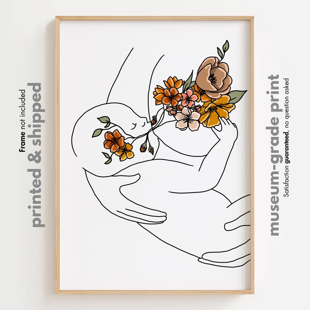 Breastfeeding in Poppy Field Print 27 x 19cm main image 1