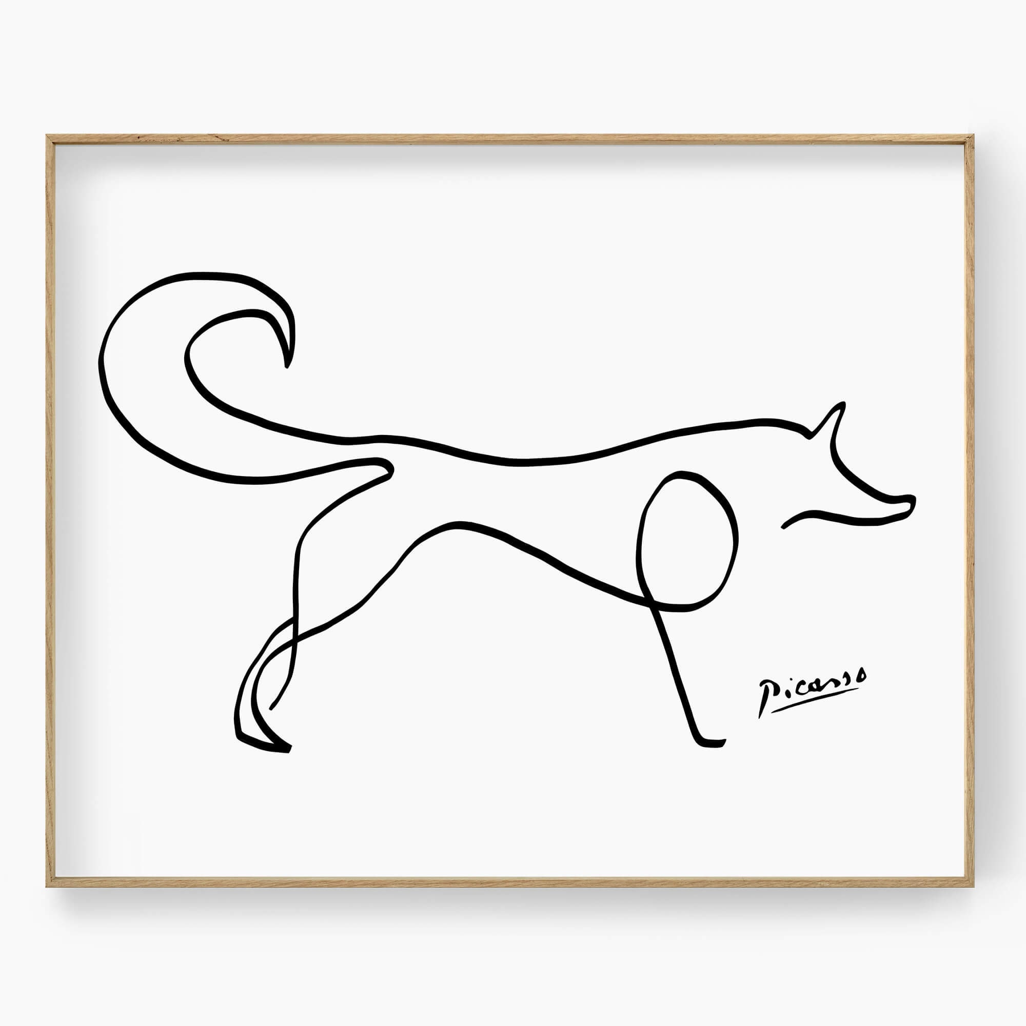 Picasso Fox Sketch, Fox Animal Line Art, Minimal Picasso Drawing, Picasso  Exhibition Poster, Picasso Fox Print, Nursery Modern Gallery Wall 