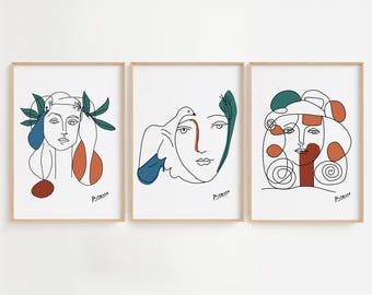 ピカソの肖像画 フランソワーズ・ジロー 3枚セット アートプリント
