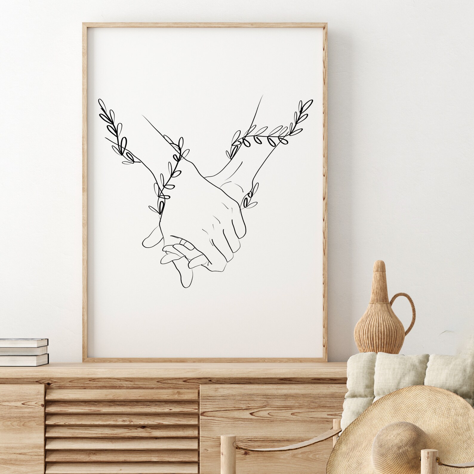 Couple Holding Hands Line Art Print Minimalist Hands Line | Etsy