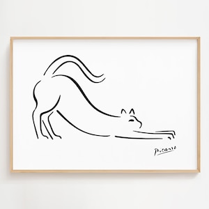 Picasso cat sketch - Etsy 日本