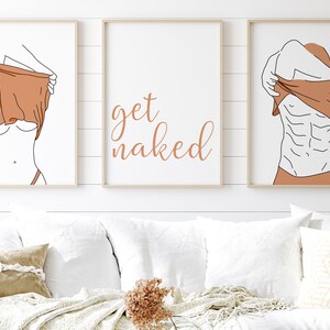 Couple Get Naked Wall Art Bathroom Art Print Funny Couple - Etsy