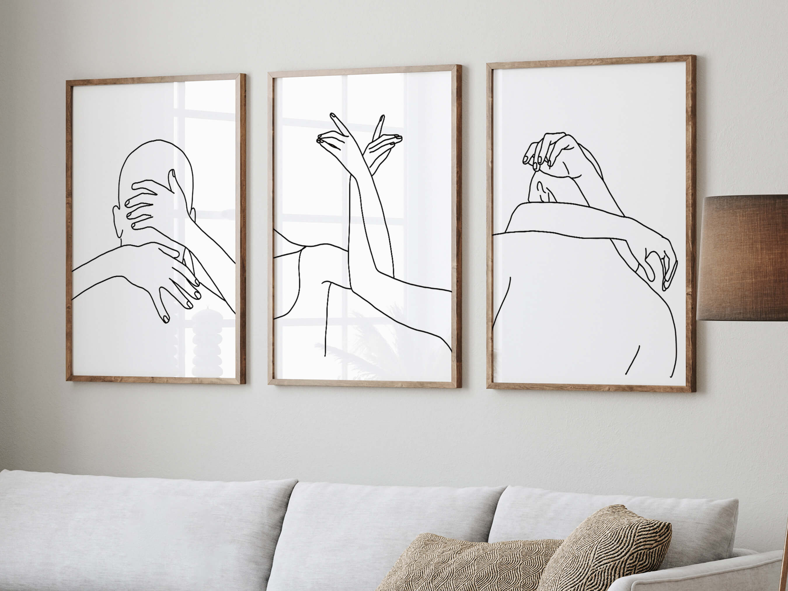 Romantic Couple Line Drawing for Bedroom Graphic by Creative Pixa ·  Creative Fabrica