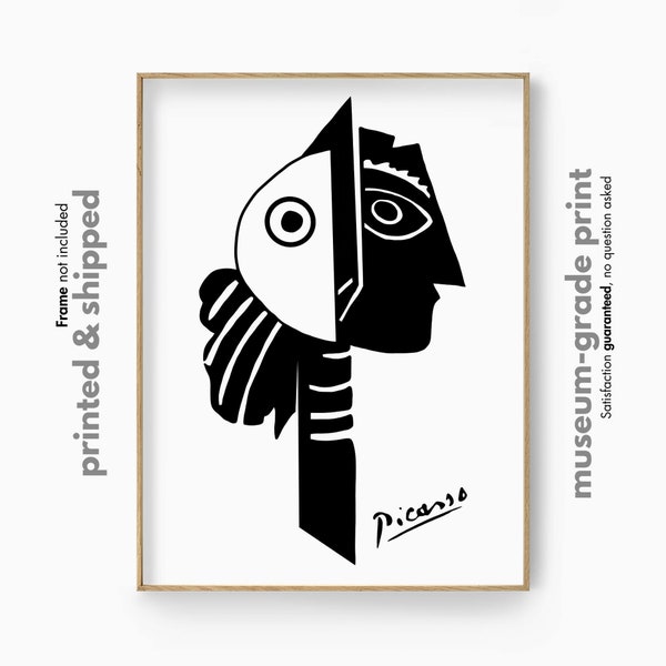 Picasso Wall Art, Abstract Face Poster, Picasso Line Drawing, Picasso Woman Sketch, Modern Picasso Art, Gallery Wall Art, Exhibition Poster