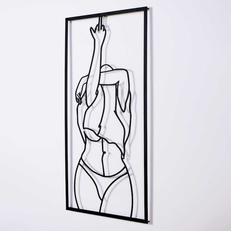 Body Positive Metal Art Curvy Woman Wall Art Female Body Etsy