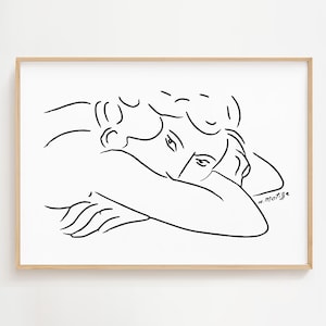 Henry Matisse Poster Matisse Sketch Print Matisse Exhibition Art Matisse Woman Wall Art Bedroom Wall Art Bedroom Print Minimalist Modern Art