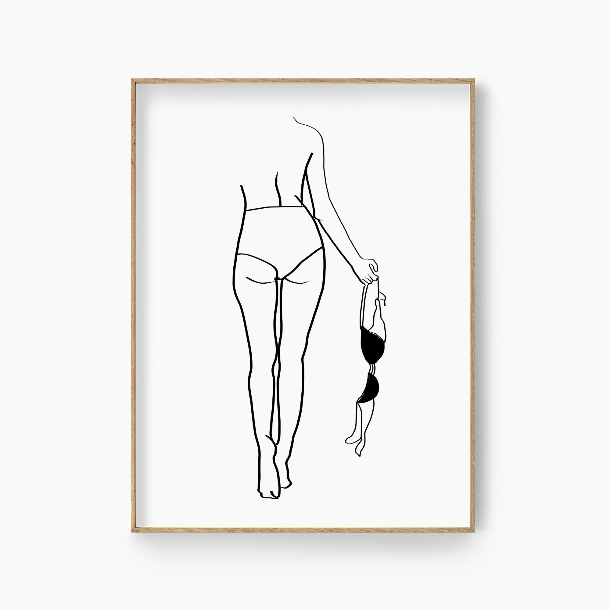 One Line Draw Of Nude Woman, Nude Female Single Line Art Print, Woman Body Continuous Line Drawing, Erotic Woman Wall Art, Minimal Nude Art