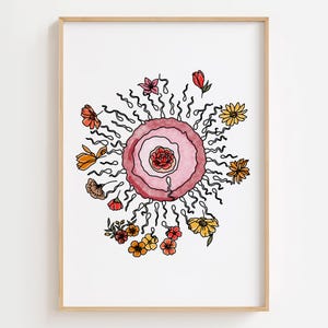 Fertility Art Print, Ovum Sperm Wall Art, Obgyn Clinic Poster, IVF Artwork, Obstetrician Gift, Obstetrics Wall Decor, Fertility Clinic Art