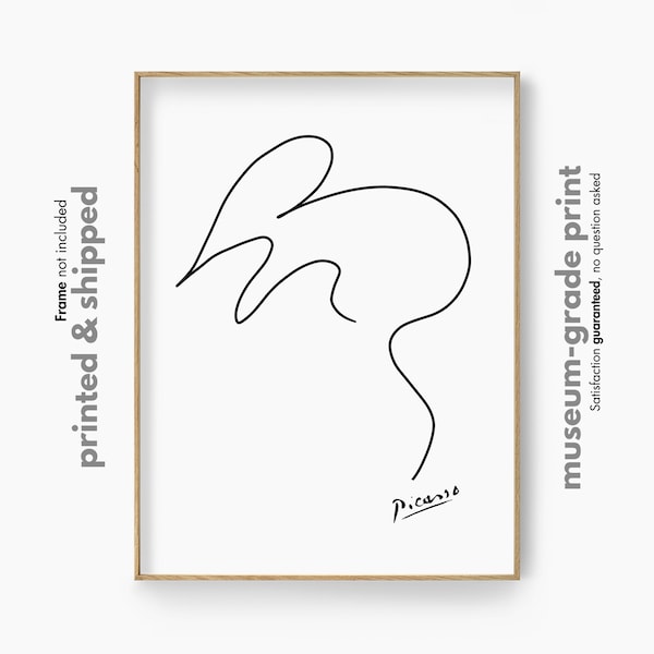 Picasso souris impression Picasso Animal Art Picasso dessin au trait moderne Picasso croquis minimaliste souris affiche simple souris mur Art, Art de la crèche