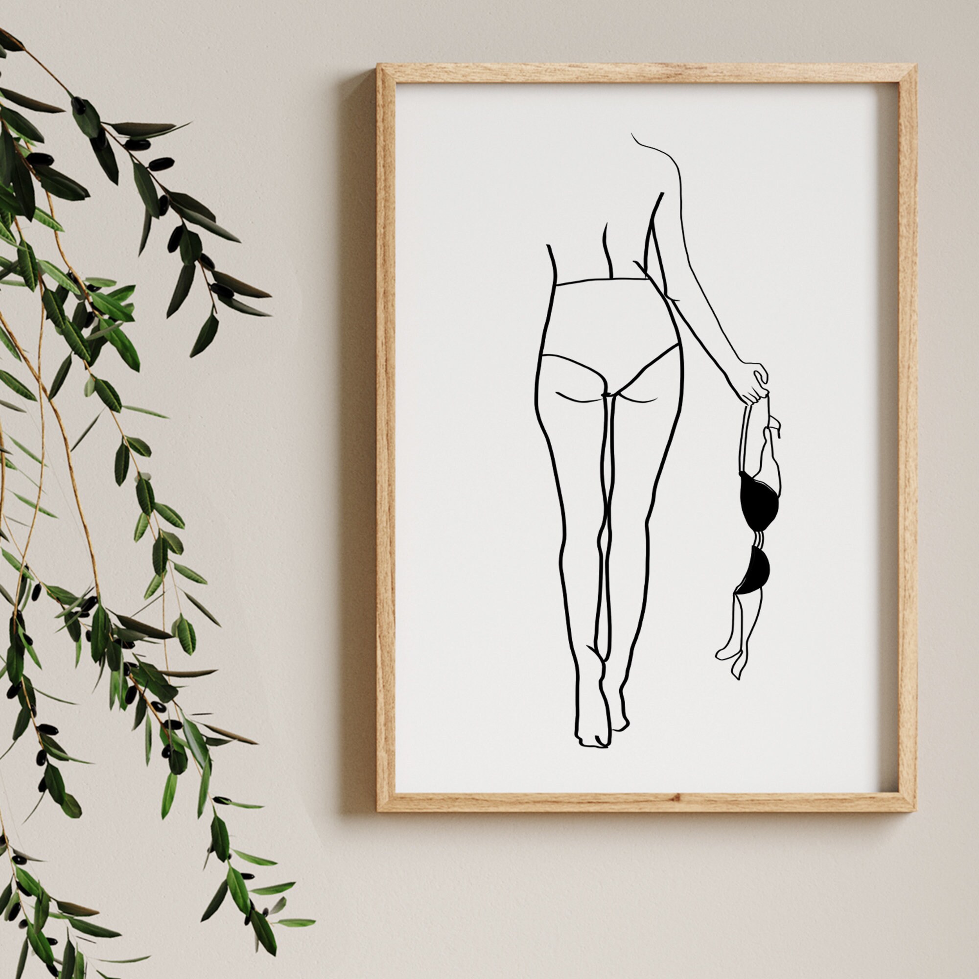 One Line Draw Of Nude Woman, Nude Female Single Line Art Print, Woman Body Continuous Line Drawing, Erotic Woman Wall Art, Minimal Nude Art