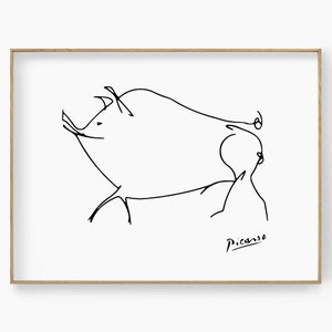 Digital Art Picasso Art Poster Picasso Animal Sketch Museum Printable Picasso Print Exhibition Wall Art Modern Art Print