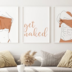 Couple Get Naked Wall Art Bathroom Art Print Funny Couple - Etsy