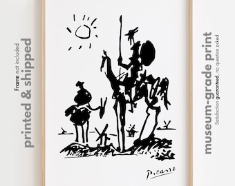 Picasso Don Quixote Print: Art Deco Exhibition Poster