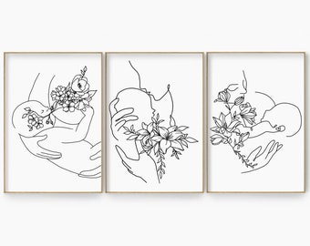 Floral Doula Print, Birth Center Decor, Breastfeeding Art, Pregnancy Poster, New Mom Gift, Midwife Art Print, Newborn Gift, Lactation Art