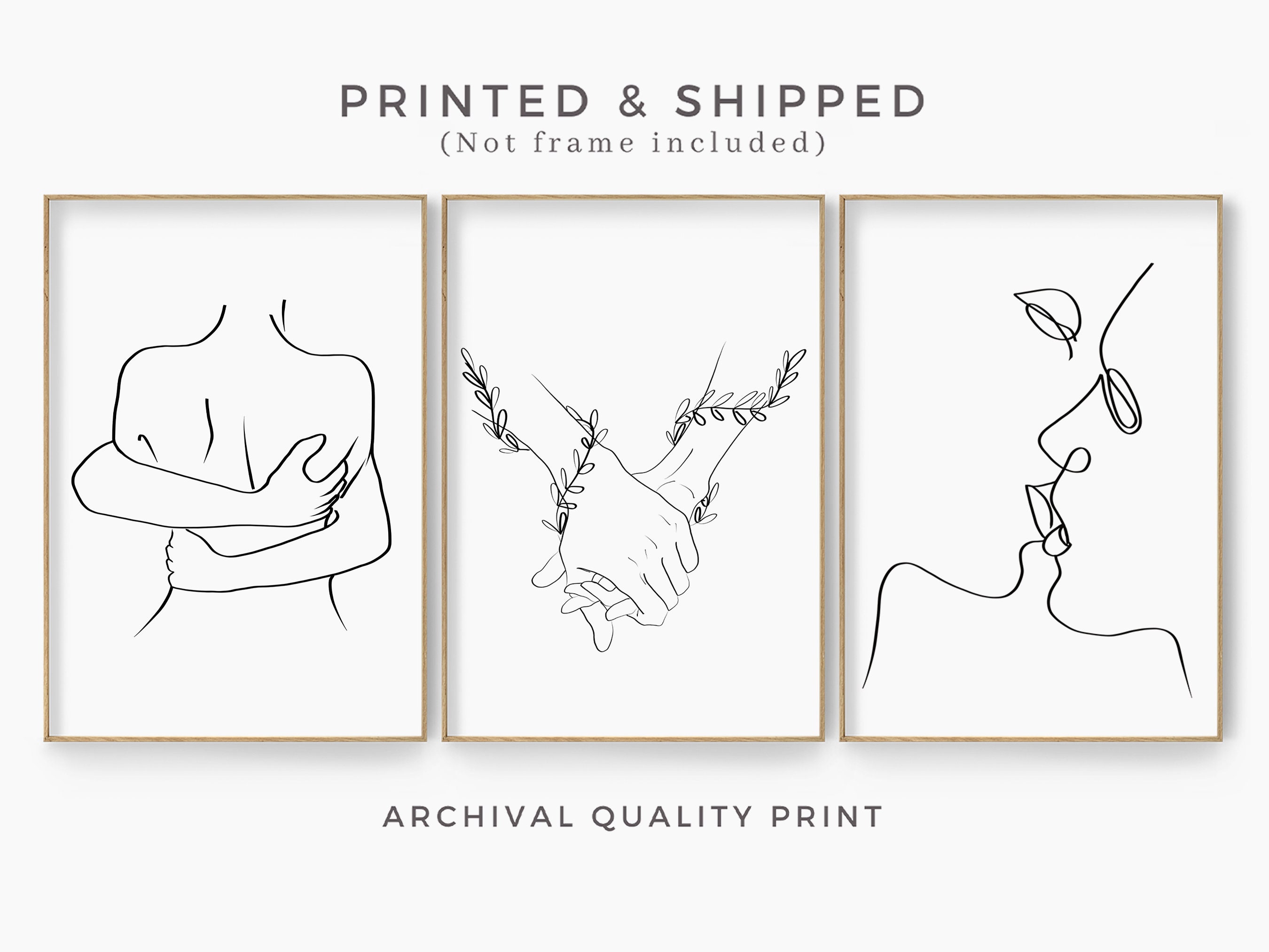 Above Bed Art Print Romantic Wall Art Gallery Poster Set of - Etsy