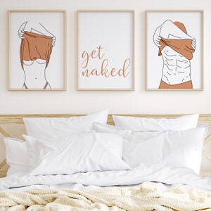 Couple Get Naked Wall Art Bathroom Art Print Funny Couple | Etsy