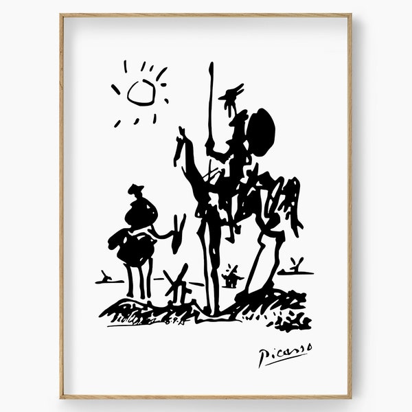 Picasso Print Don Quixote Picasso Wall Art Art Deco Poster Art Gallery Poster Exhibition Poster Picasso Exhibition Gallery Wall Art