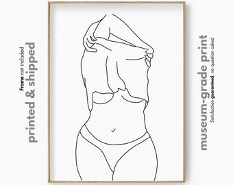 Woman Empowerment Art Print, Body Positive Wall Art Print, Feminine Self Love Poster, Curvy Woman Body Line Art, Body Positivity Art Print