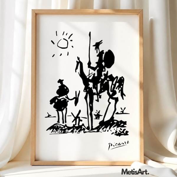 Don Quixote Picasso Sketch - Classic Exhibition Art Poster