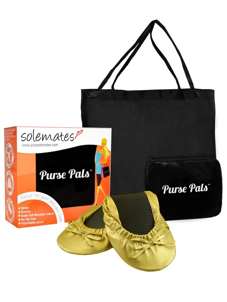 Foldable Ballet Flats Women | Travel Shoes with Pouch, Commuter, Wedding Flats (8 Colors) image 8