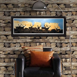 The Magnificent Seven Cabela&#39;s Edition Print, Mule Deer Trophy Bucks, World Record, Giant Bucks, Buck Print, Deer Poster, Racks, Cabin