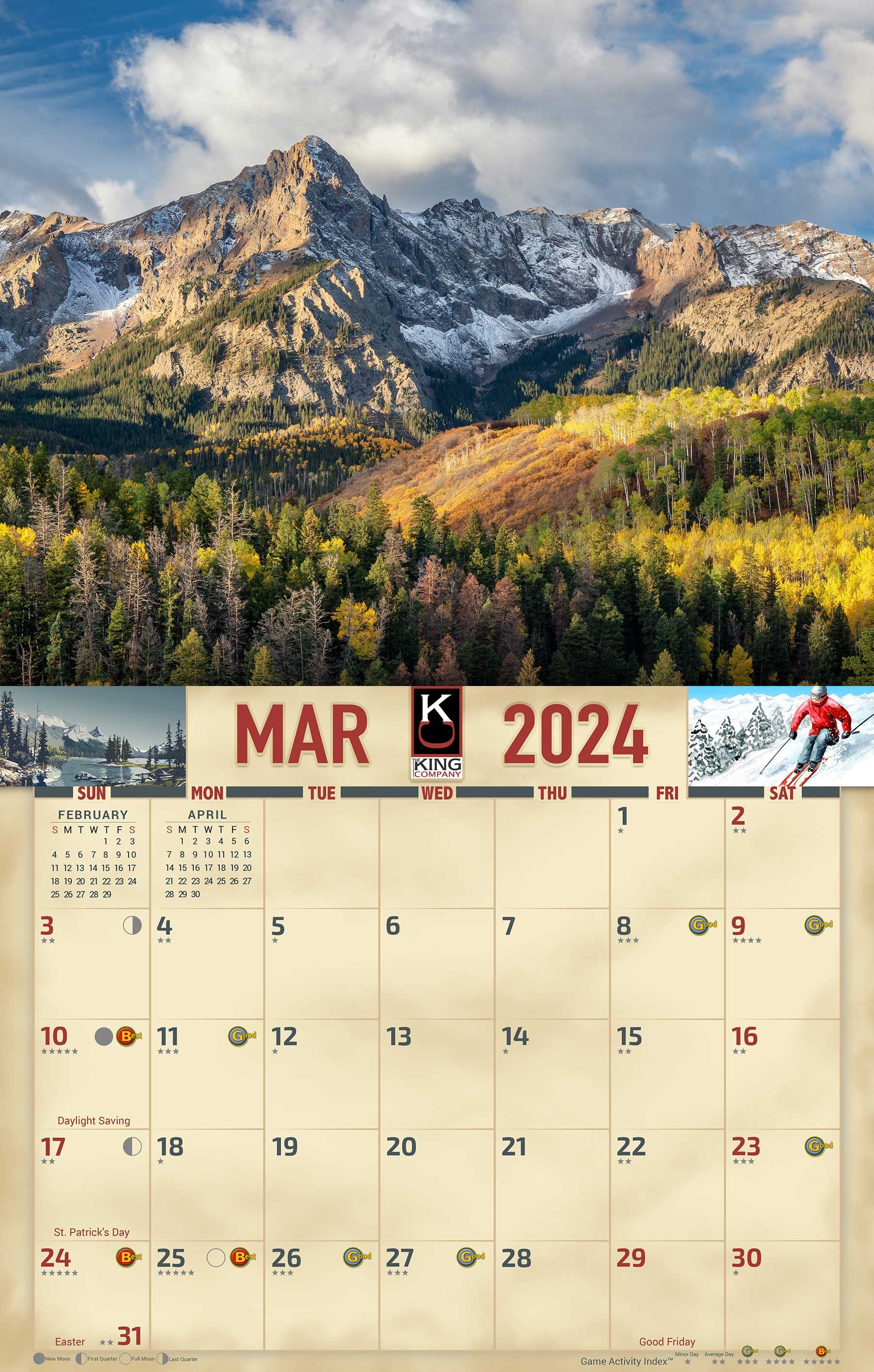 2024 Colorado Wall Calendar 16month Xlarge Size 14x22, Best Scenic