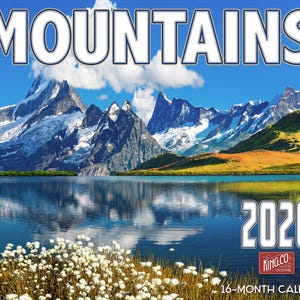 2026 Mountains Scenic Wall Calendar 16-Month X-Large Size 14x22, Mountain Landscape Calendar by The KING Company-Monster Calendars