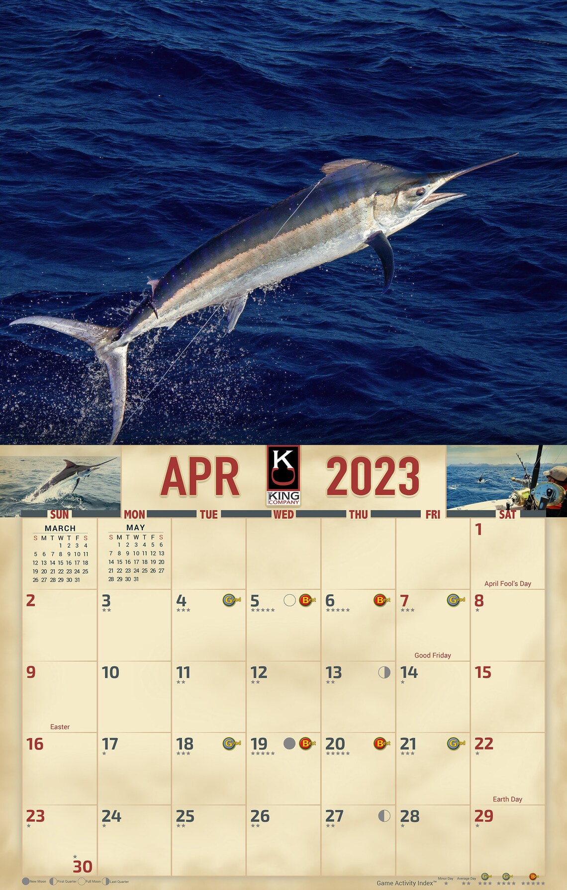 2023 Saltwater Sport Fishing Wall Calendar by the KING Company - Etsy