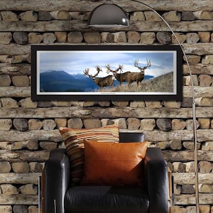The Good The Bad and The Ugly Print, Mule Deer Trophy Bucks, World Record, Giant Bucks, Buck Print, Deer Poster, Racks, Cabin Woodland