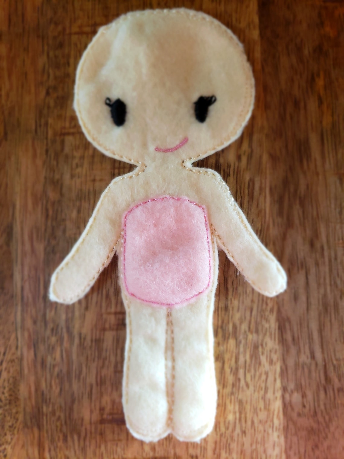Bald Doll Deluxe felt Paper DollParty Favors Gifts for | Etsy