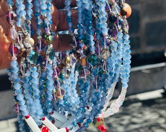 Crystal waistbeads, waistbeads, sexy waist beads, tie on waistbeads, Ghana waist beads,plus size waistbeads