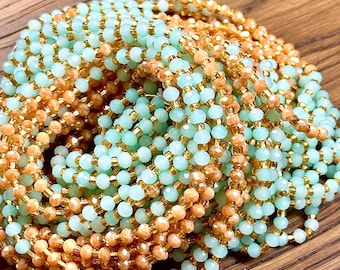 Gestrikte kristallen taillekralen - Nia-stijl, kralensieraden (groothandel)