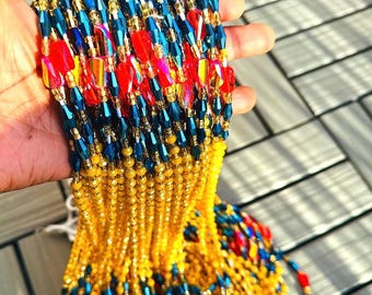 Grote hoeveelheid Afrikaanse taillekralen | Handgemaakte strikkralen voor dames en wederverkopers