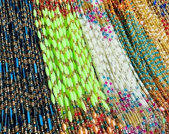 African Waist Beads Bulk Lot | Handmade Tie-On Belly Beads for Women Resellers