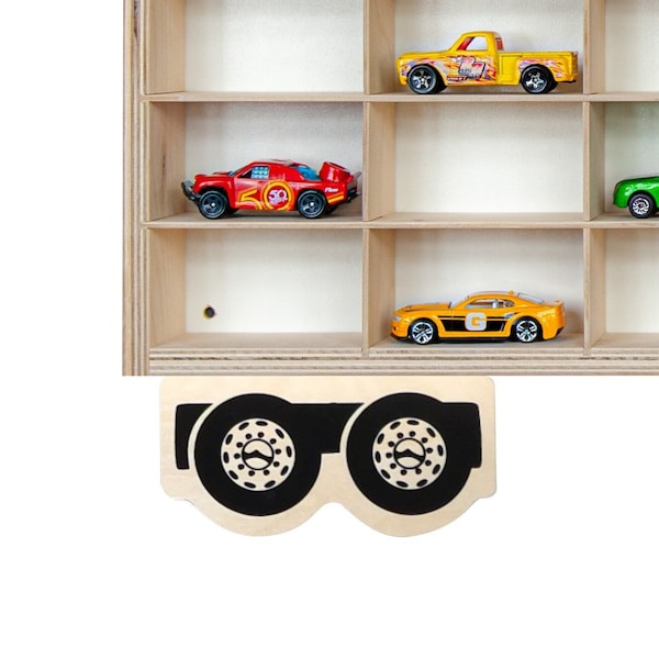 Toy car trailer wheels, Wall decoration for a child's room, Wooden sticker, Truck-shaped display, Shelf looks like a car, Truck Car graphics