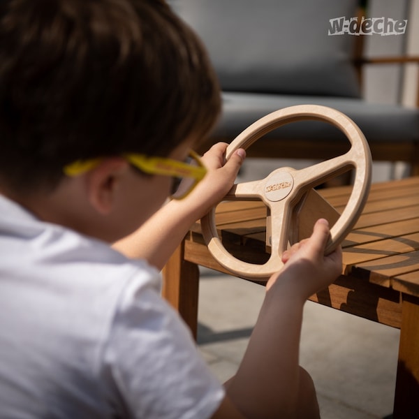 Toy steering wheel , MONTESSORI Educational wooden toys, Original gift for a boy , Wooden steering wheel for a child