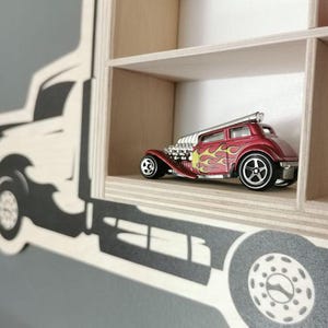 Wooden Toy Car Garage, Hanging Car Storage, Decoration for boys room,, Gift for Toddler Boy, Montessori, Wall Parking for Hot Wheels Cars