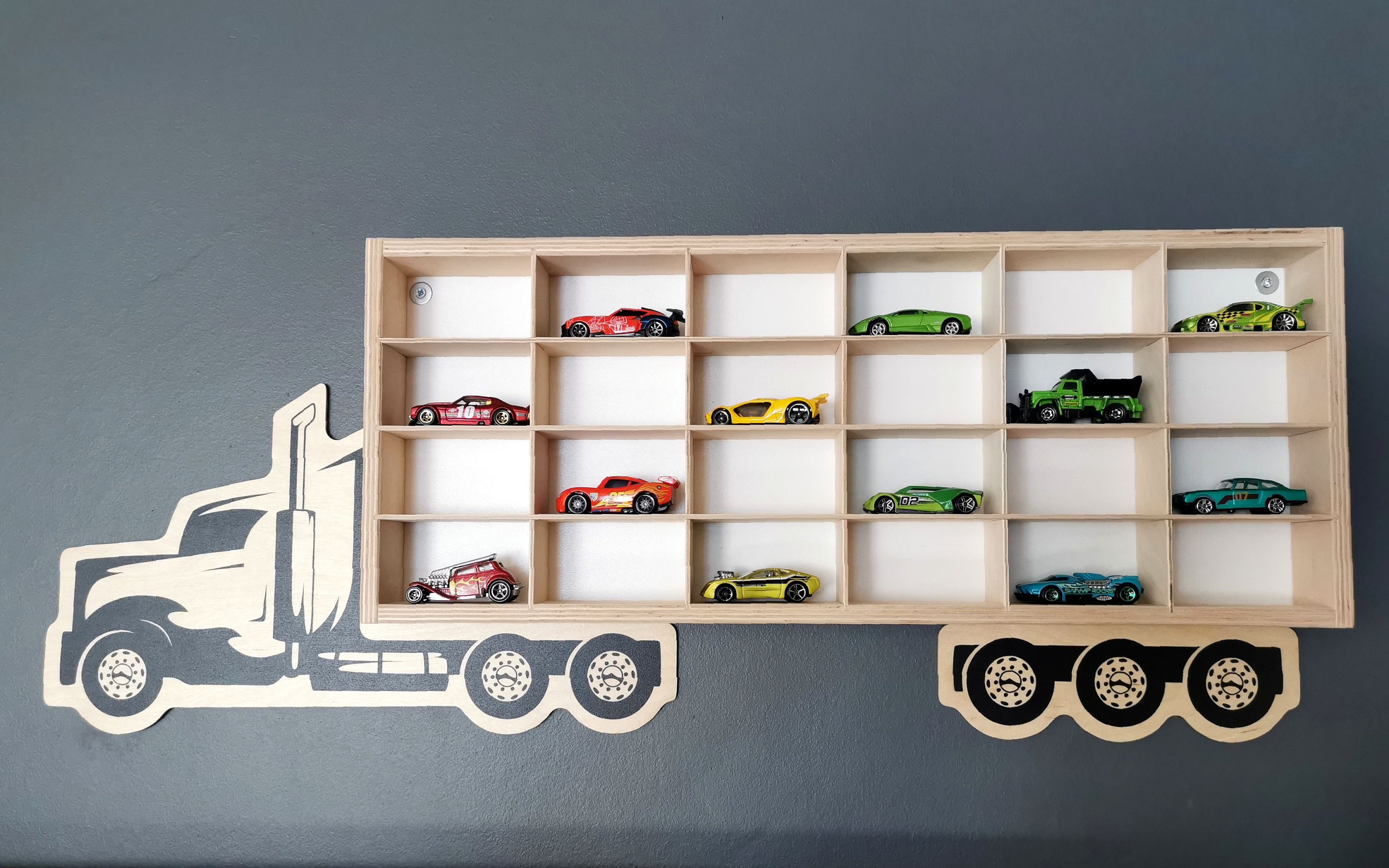 Toy Car Shelf / Toy Car Storage/ Hot Wheels Storage / Diecast Model Car /  Display Case Shelf / Garage for Hot Wheels / Matchbox Toy Cars 