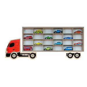 Wall hanging garage, Wooden shelf for cars, Display for cars childroom ,  Toy car storage, Montessori toys, Gift for todler boy, Scale 1/64