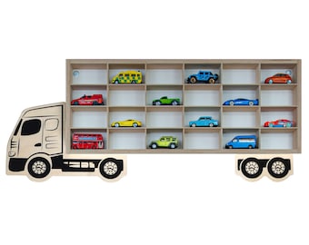 Display for cars childroom , Wall hanging garage, Wooden shelf for Matchbox cars, Toy car storage, for Hot Wheels Display