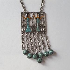 Egyptian Revival Tassel Necklace