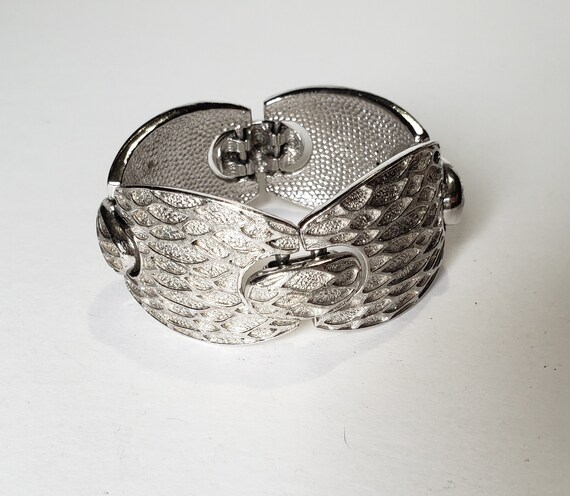 Mid-century Boucher Silver Modernist Link Panel Br
