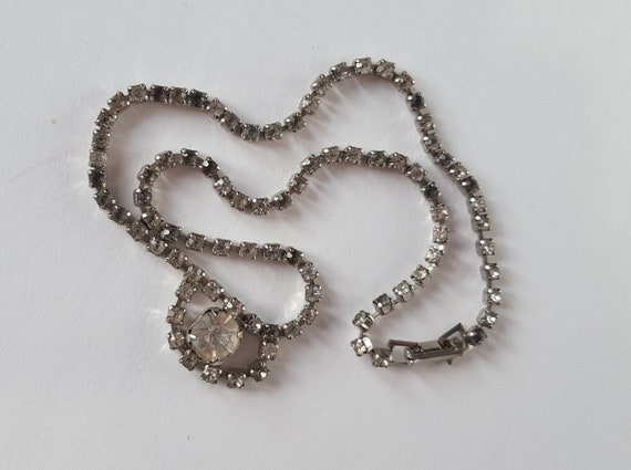 Vintage Coro Rhinestone Choker Necklace - image 5