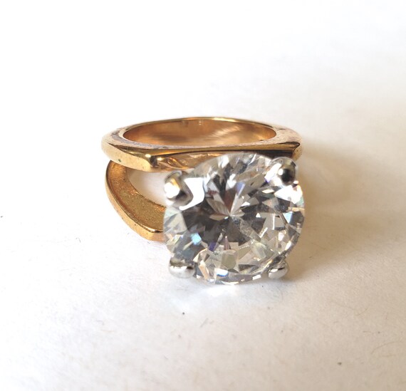 Huge Rhinestone Statement Ring - image 2