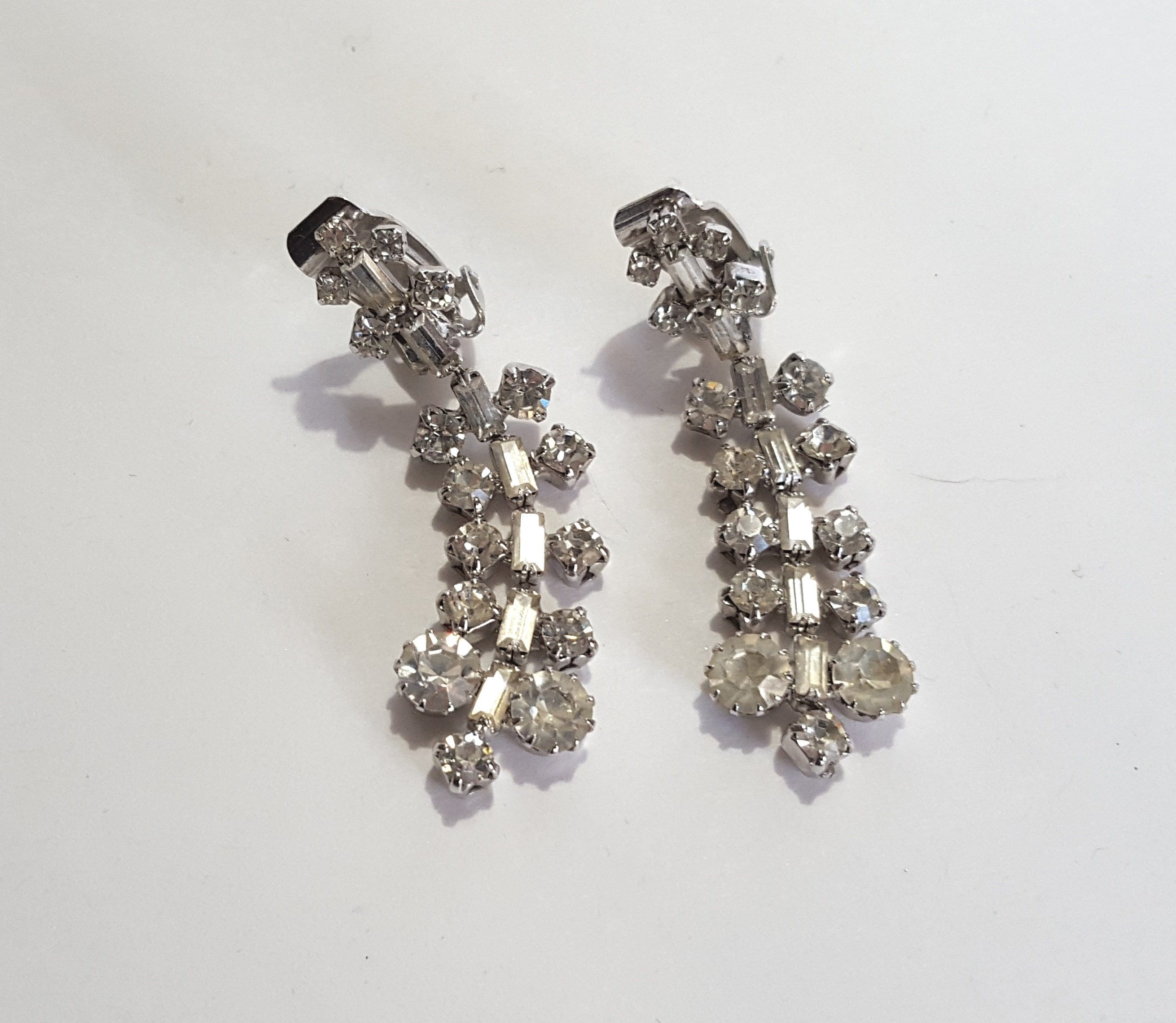Vintage rhinestone stud earrings