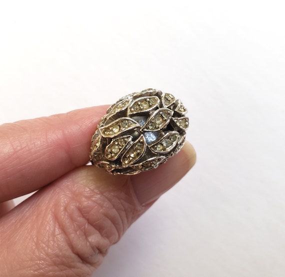 D-Orlan Rhinestone Cluster Statement Ring - image 1