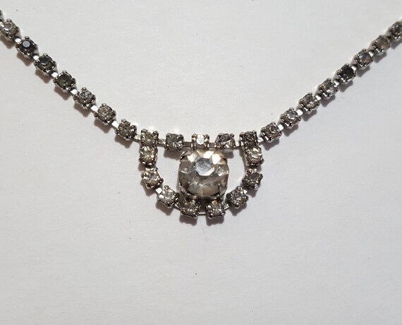 Vintage Coro Rhinestone Choker Necklace - image 2