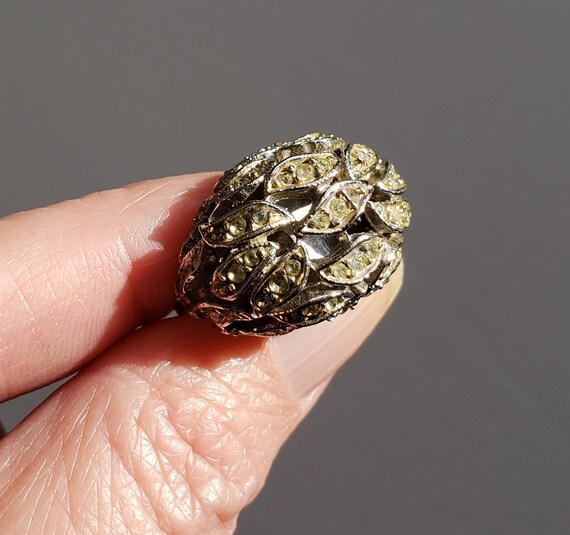 D-Orlan Rhinestone Cluster Statement Ring - image 6