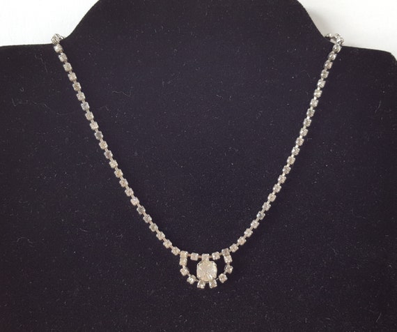 Vintage Coro Rhinestone Choker Necklace - image 6