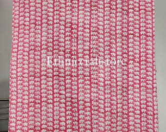 May include: A large, rectangular textile with a repeating pattern of white elephants on a pink background. The text "EthnoCraftStore" is printed in white across the center of the textile. This item is likely a decorative throw or blanket.